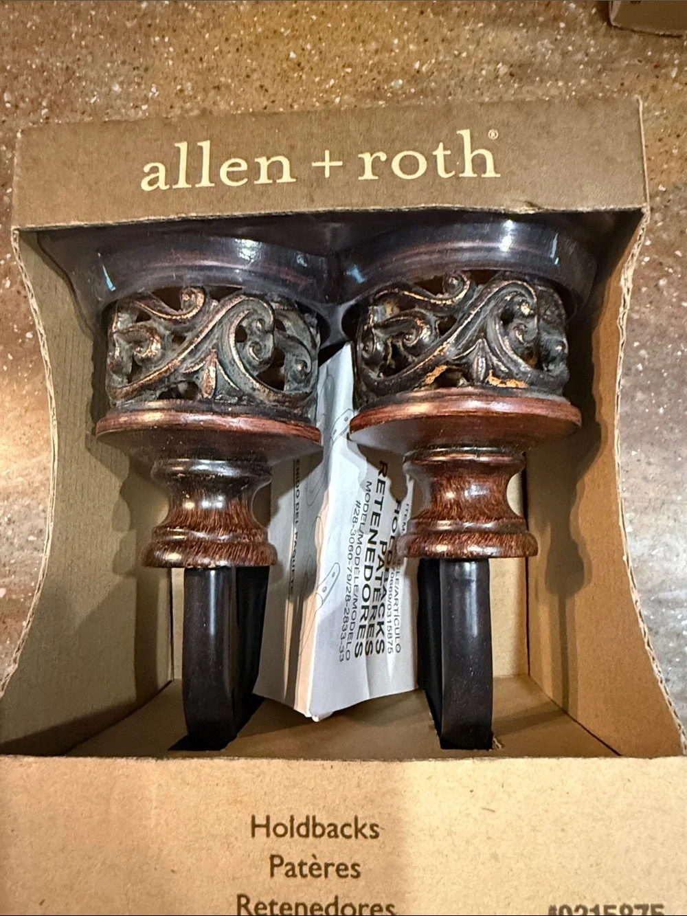 allen + roth Bronze Decorative Curtain Holdbacks - Set of 2